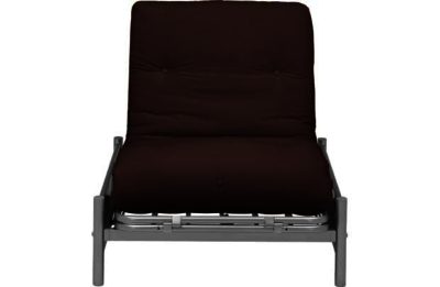 ColourMatch Single Futon Sofa Bed with Mattress - Chocolate